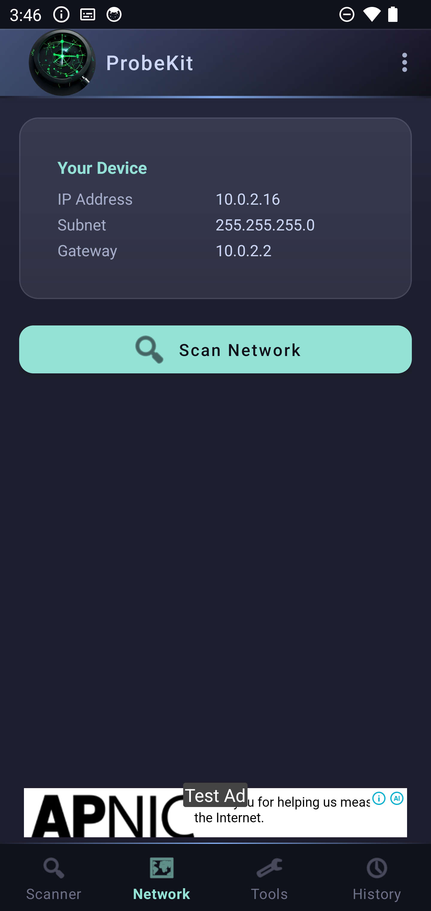 netprobe screenshot 2