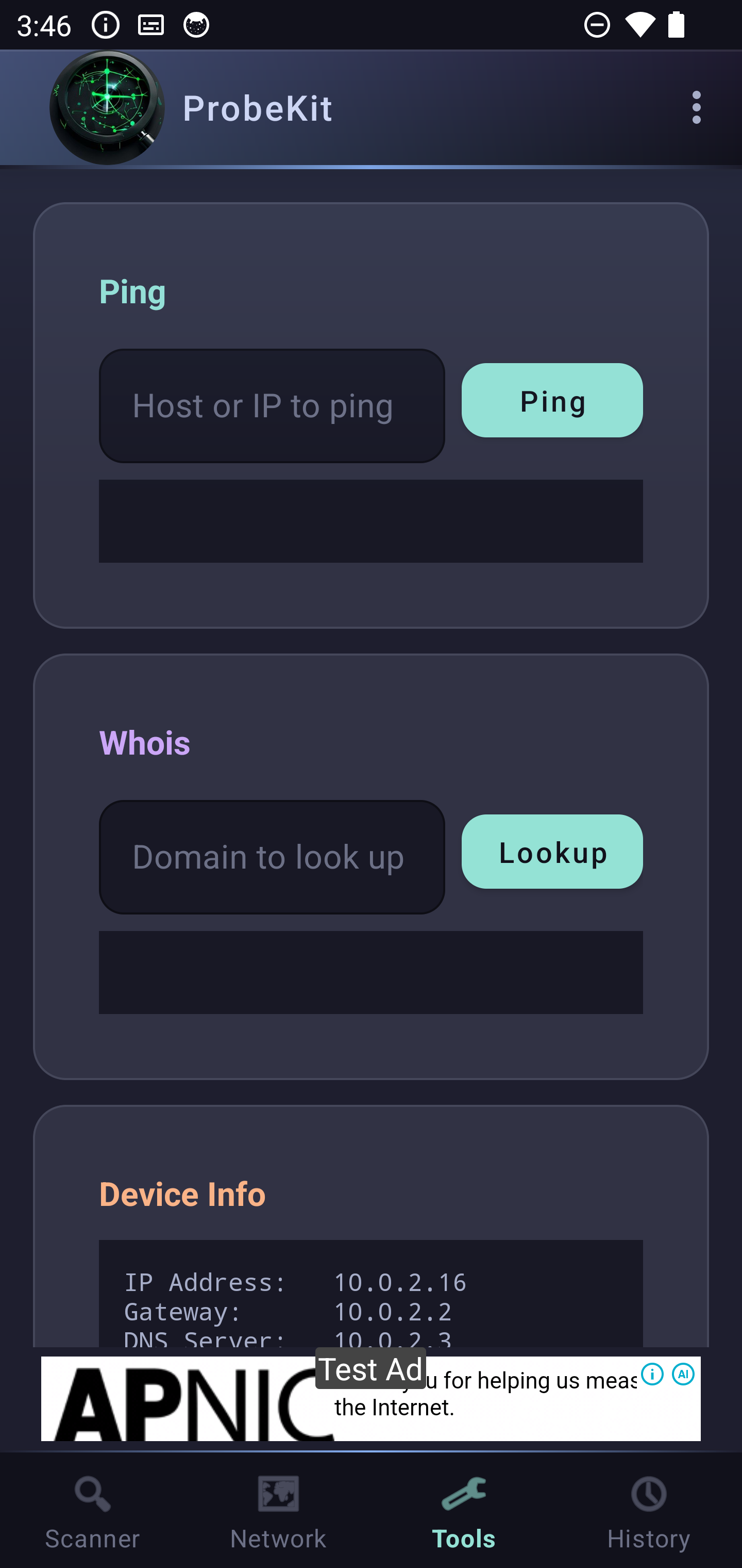 netprobe screenshot 3