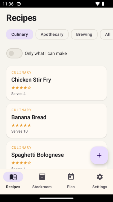 Recipe List