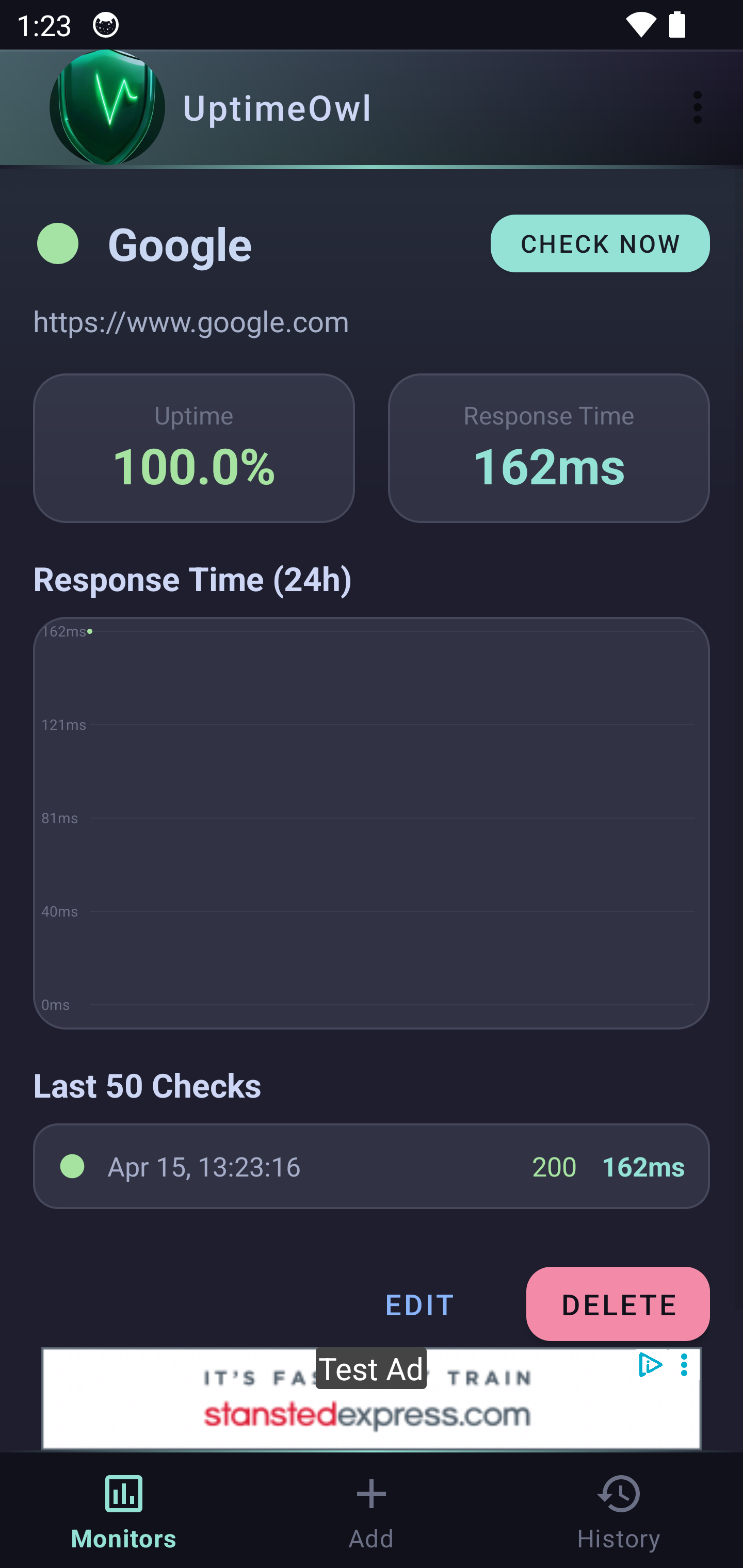 Monitor Detail & Graph